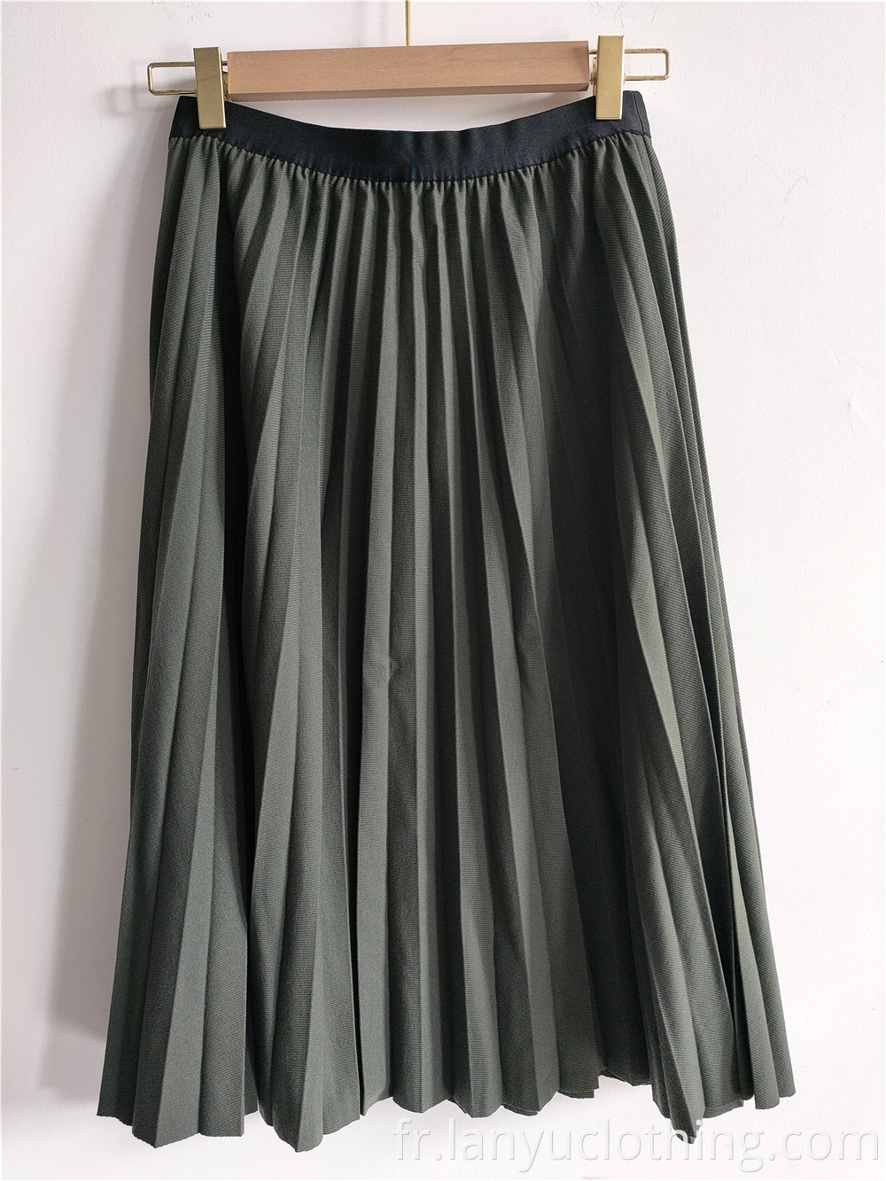 Solid Color Long Large Pleated Skirts